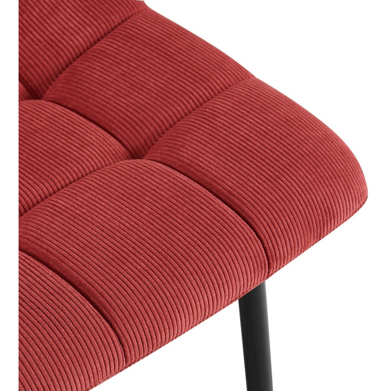 Juego de 4 sillas de comedor Tilde Cord burdeos
