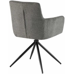 Juego de 2 sillas de comedor Jonah en tela gris oscuro Juego de 2 sillas de comedor Jonah en tela gris oscuro