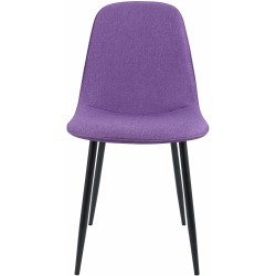 Juego de 2 sillas de comedor Maryam en tela morada Juego de 2 sillas de comedor Maryam en tela morada