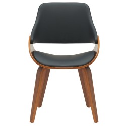 Juego de 2 sillas de comedor Vangale, nogal/negro