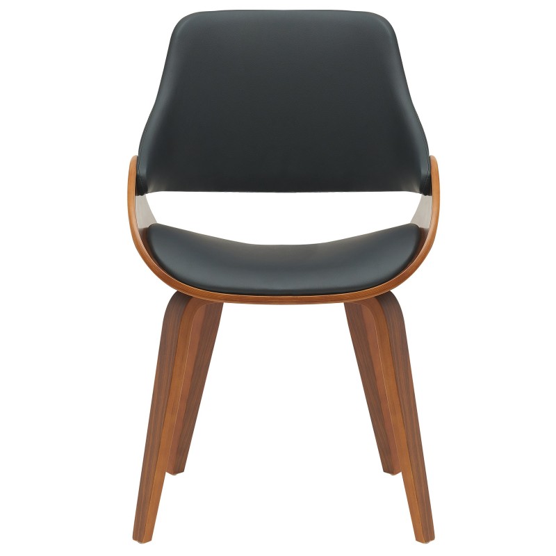 Juego de 2 sillas de comedor Vangale, nogal/negro
