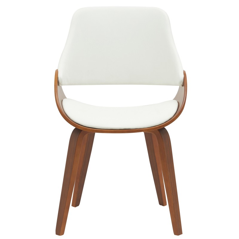 Juego de 2 sillas de comedor Vangale, nogal/blanco