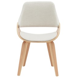 Juego de 2 sillas de comedor Vangale en color natural/crema