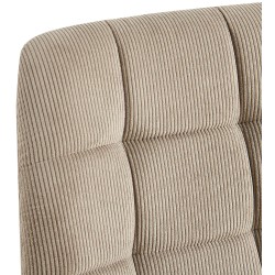 Juego de 2 sillas de comedor Antibes Cord color topo
