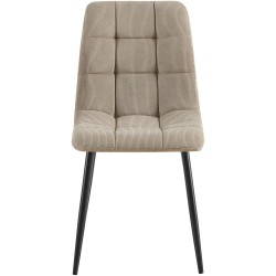 Juego de 2 sillas de comedor Antibes Cord color topo
