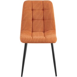 Juego de 2 sillas de comedor Antibes Cord naranja