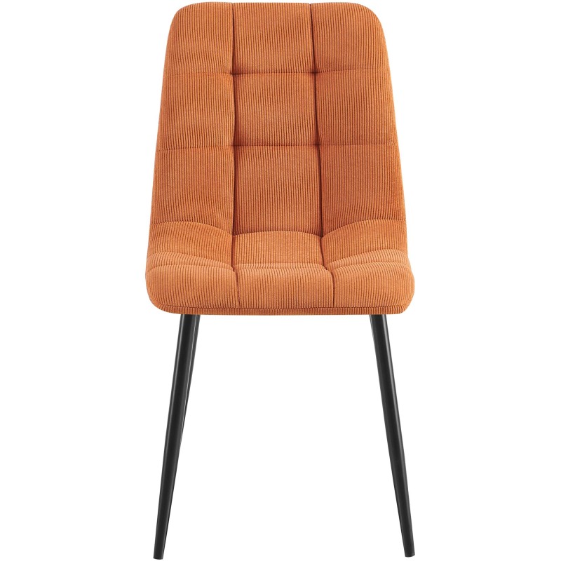 Juego de 2 sillas de comedor Antibes Cord naranja