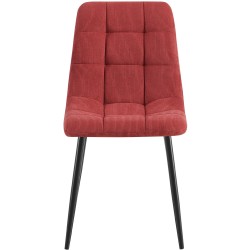 Juego de 2 sillas de comedor Antibes Cord burdeos
