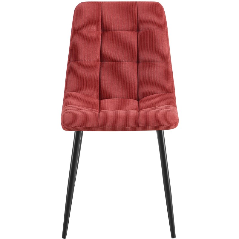 Juego de 2 sillas de comedor Antibes Cord burdeos