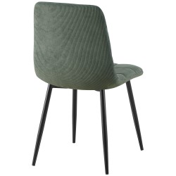Juego de 2 sillas de comedor Antibes Cord verde