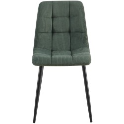 Juego de 2 sillas de comedor Antibes Cord verde