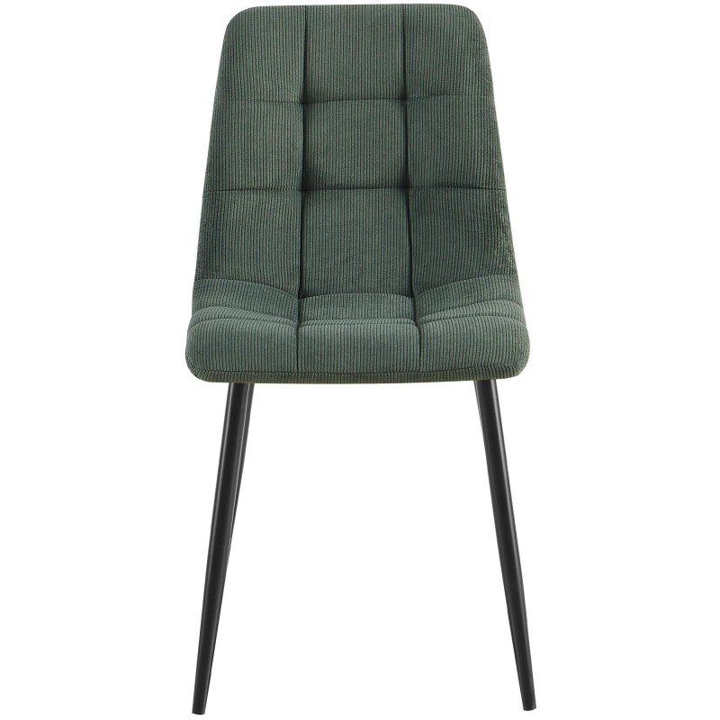 Juego de 2 sillas de comedor Antibes Cord verde