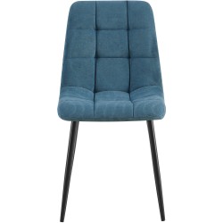 Juego de 2 sillas de comedor Antibes Cord azul