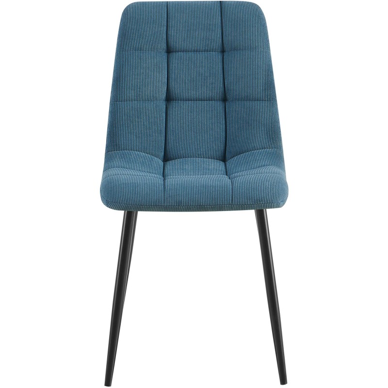 Juego de 2 sillas de comedor Antibes Cord azul