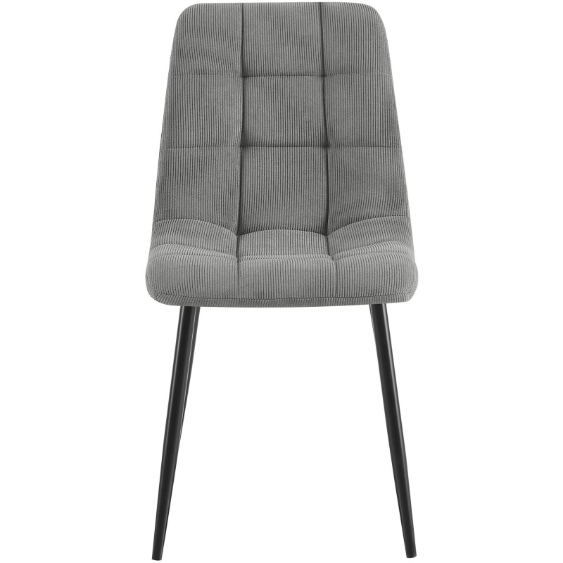 Juego de 2 sillas de comedor Antibes Cord gris