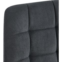 Juego de 2 sillas de comedor Antibes Cord negras