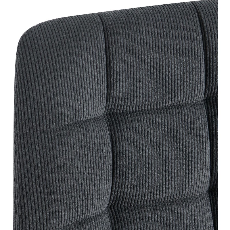 Juego de 2 sillas de comedor Antibes Cord negras