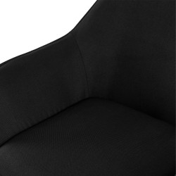 Silla de comedor Luena en tela negra Silla de comedor Luena en tela negra