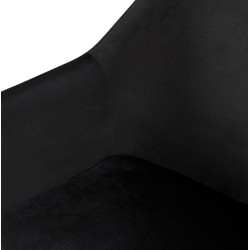 Silla de comedor Luena en terciopelo negro Silla de comedor Luena en terciopelo negro