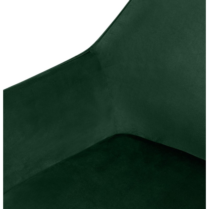 Silla de comedor Luena en terciopelo verde