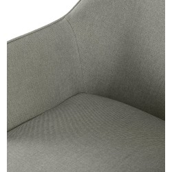 Juego de 2 sillas de comedor Luena en tela gris claro Juego de 2 sillas de comedor Luena en tela gris claro