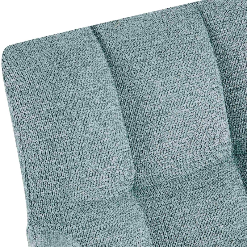 Juego de 2 sillas de comedor Jonah en tela turquesa