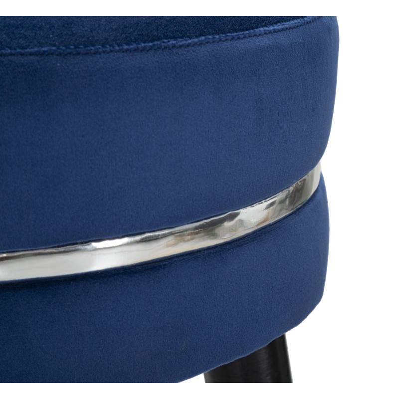 TABURETE DE BAR AZUL PARIS/PLATA CM Ø 35X74