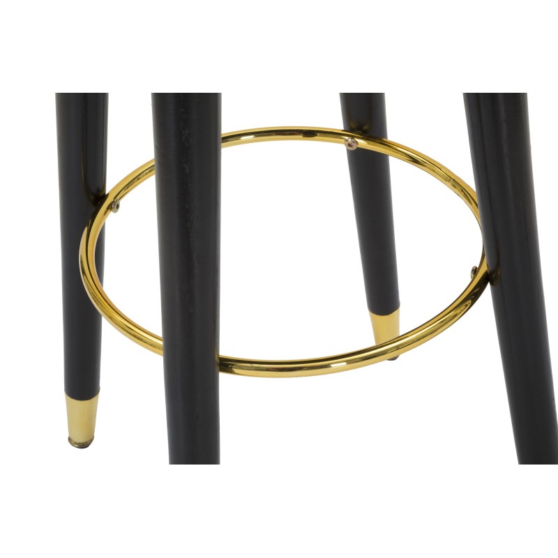 TABURETE DE BAR PARIS GRIS/DORADO CM Ø 35X74