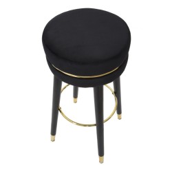 TABURETE DE BAR PARIS NEGRO/ORO CM Ø 35X74 TABURETE DE BAR PARIS NEGRO/ORO CM Ø 35X74