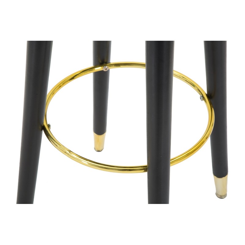 TABURETE DE BAR PARIS BLUE AZUL/ORO CM Ø 35X74