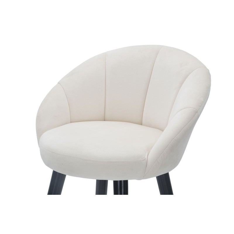 TABURETE DE BAR PRAGA CREMA CM 55X56X104