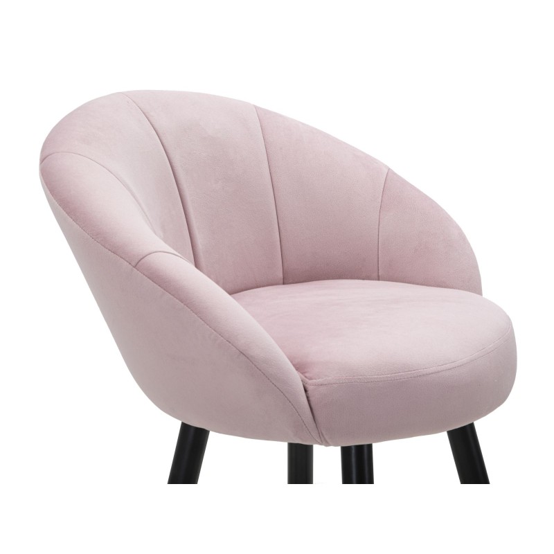 TABURETE DE BAR PRAGA ROSA CM 55X56X104