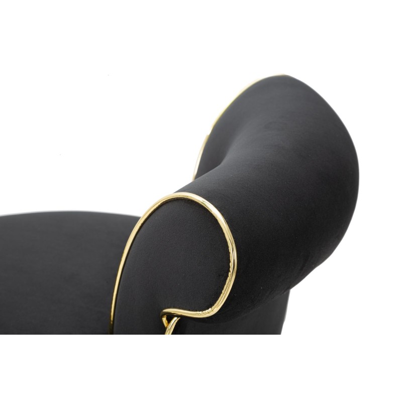 TABURETE DE BAR NEGRO LUXY CM 46X48X96