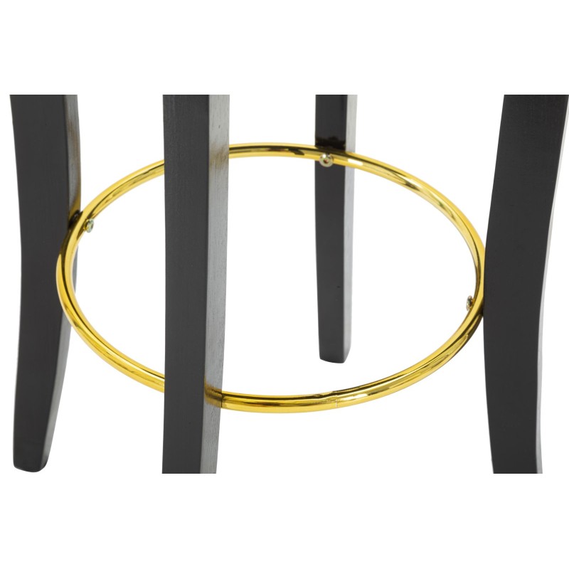 TABURETE DE BAR NEGRO LUXY CM 46X48X96