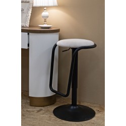 TABURETE DE BAR ELEVADO DESTINY BLANCO CM Ø 41X61-83 TABURETE DE BAR ELEVADO DESTINY BLANCO CM Ø 41X61-83