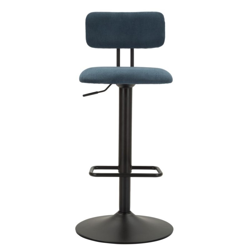 Taburete de bar elevable azul marino claro 41 x 47,5 x 85-106,5 cm (asiento 61-83 cm) Juego de 2