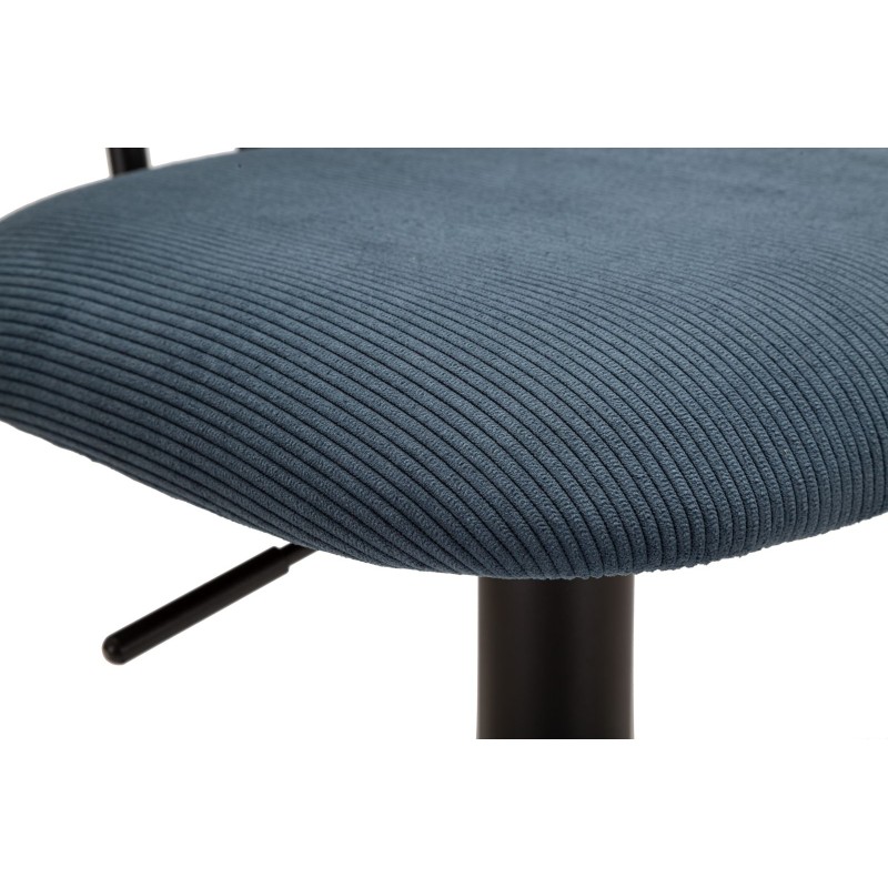 Taburete de bar elevable azul marino claro 41 x 47,5 x 85-106,5 cm (asiento 61-83 cm) Juego de 2