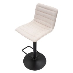 Taburete alto de bar blanco con elevación 43 x 49,5 x 85,5-107 cm (asiento 61-82,5 cm) juego de 2