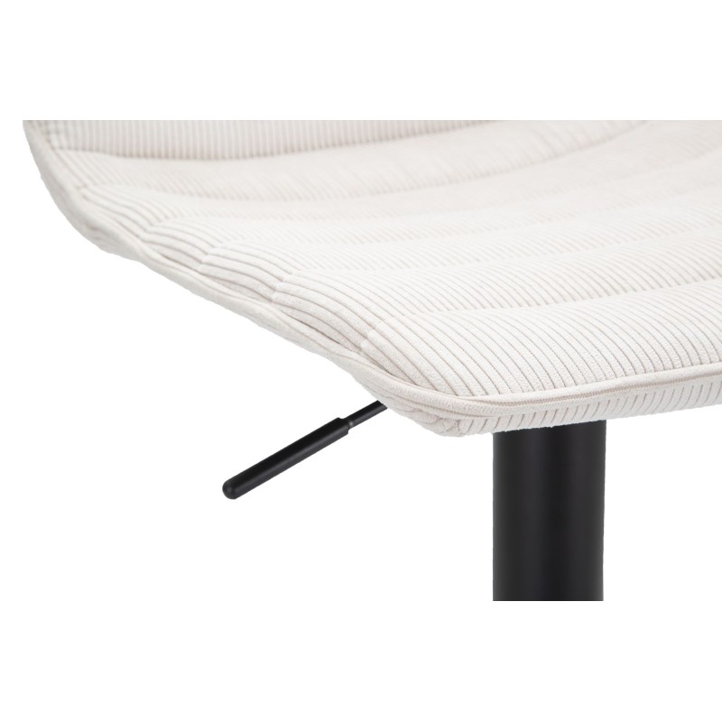 Taburete alto de bar blanco con elevación 43 x 49,5 x 85,5-107 cm (asiento 61-82,5 cm) juego de 2