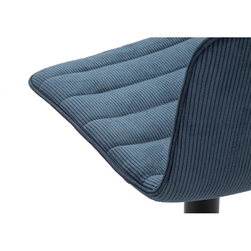 Taburete de bar alto elevable en azul marino, dimensiones: 43 x 49,5 x 85,5-107 cm (asiento: 61-82,5 cm), juego de 2 piezas