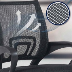 Silla de oficina negra Genius