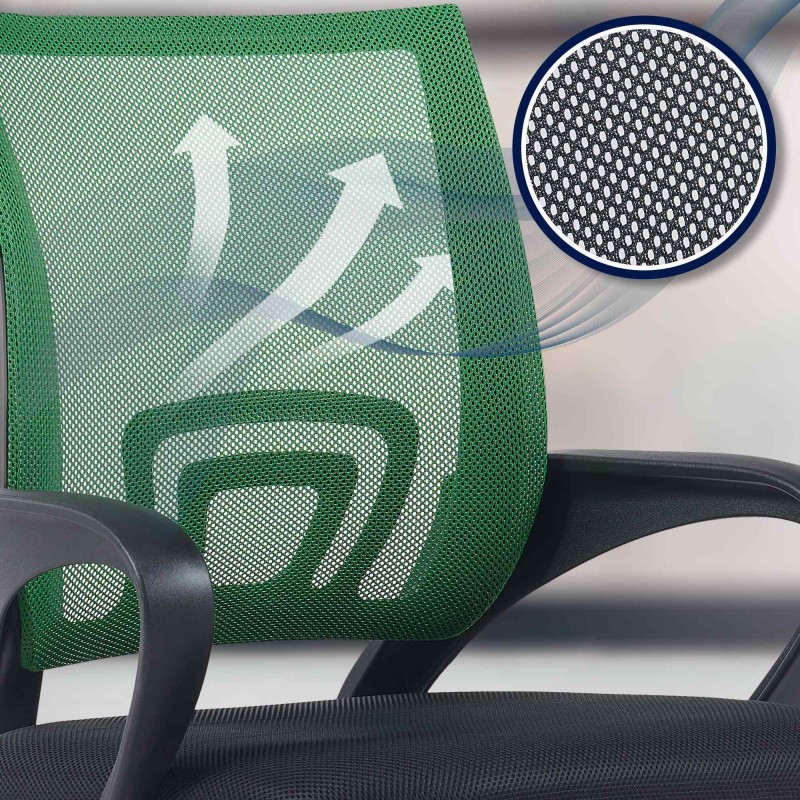 Silla de oficina verde Genius