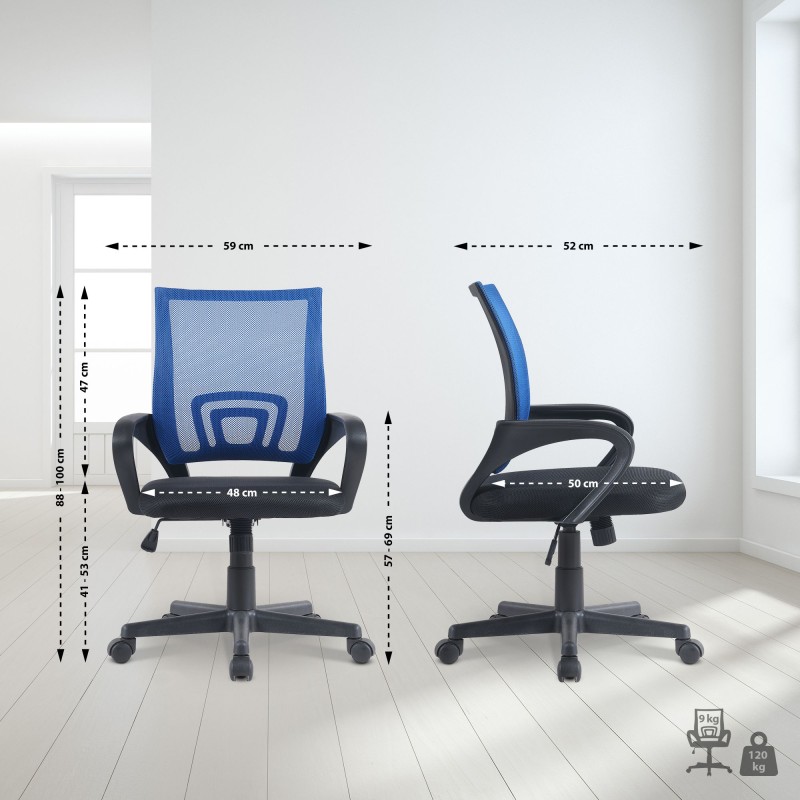 Silla de oficina Genius azul