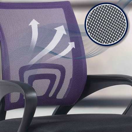 Silla de oficina Genius morada