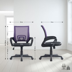 Silla de oficina Genius morada