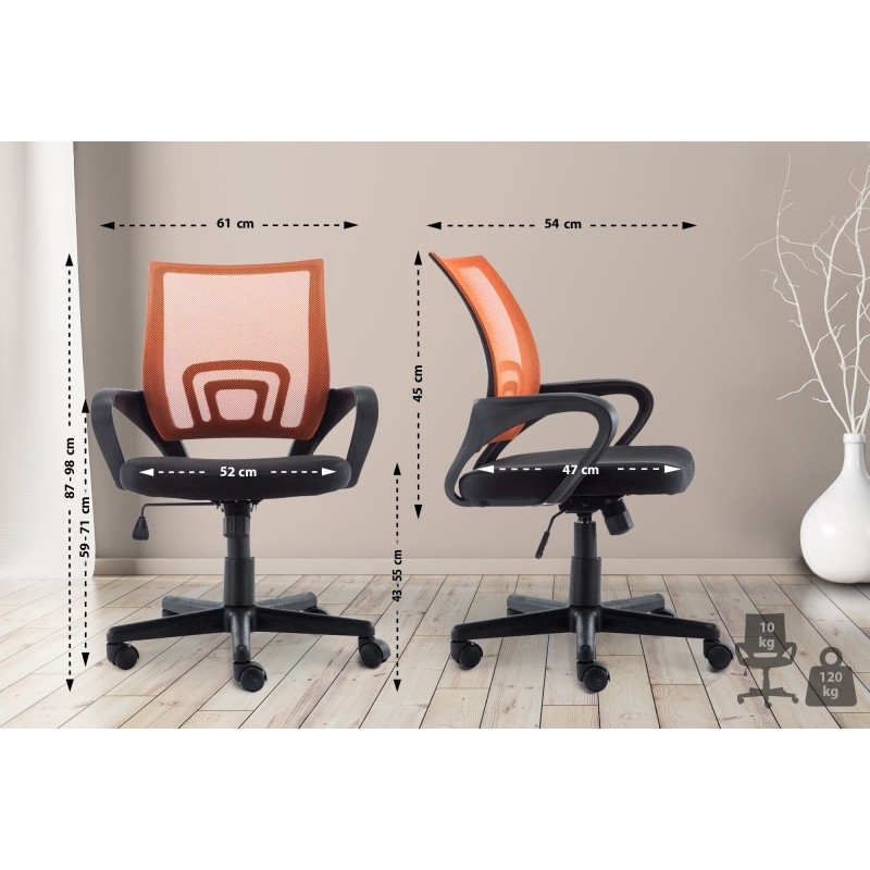 Silla de oficina Genius naranja