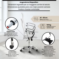 Silla de oficina blanca Washington