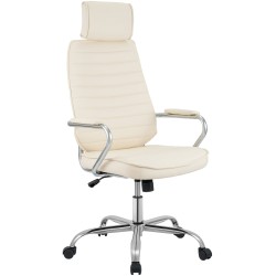 Silla de oficina Rako color crema