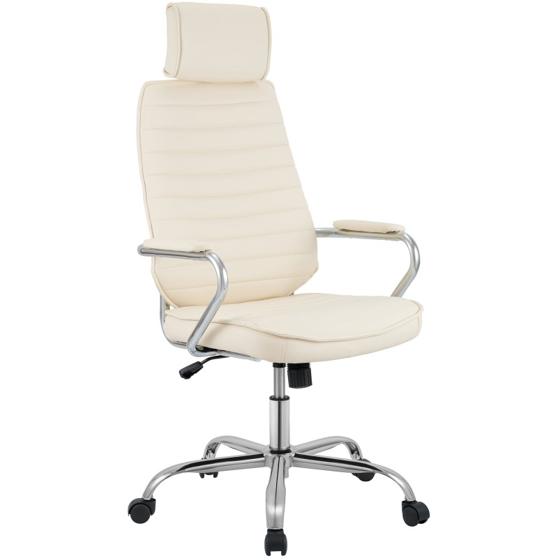 Silla de oficina Rako color crema