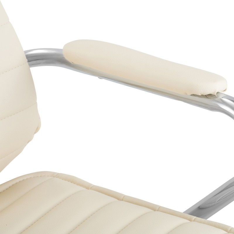 Silla de oficina Rako color crema